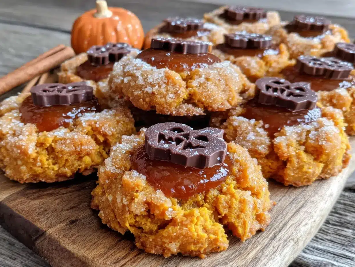 pumpkin pie thumbprint cookies preparation steps