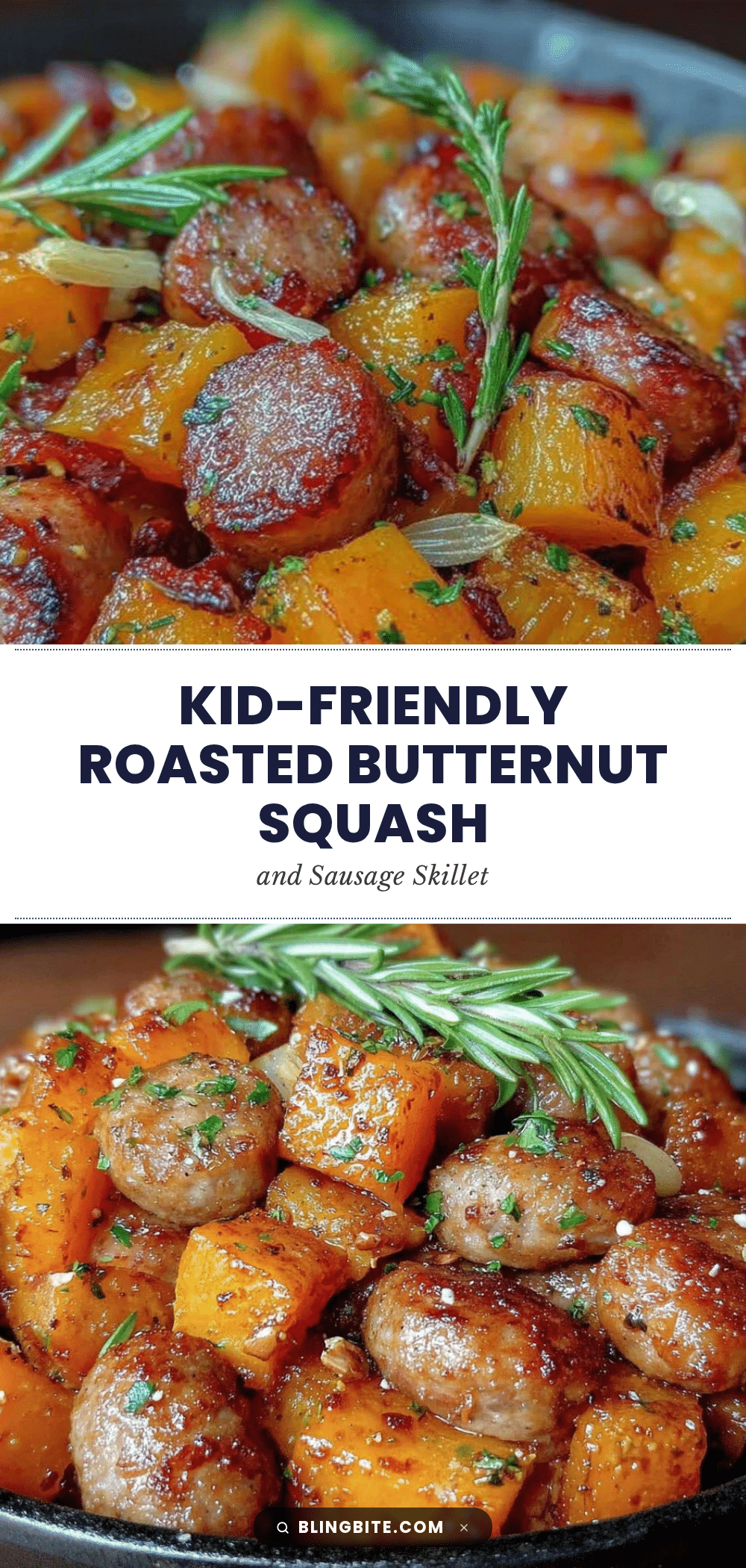 roasted butternut squash and sausage skillet recipe