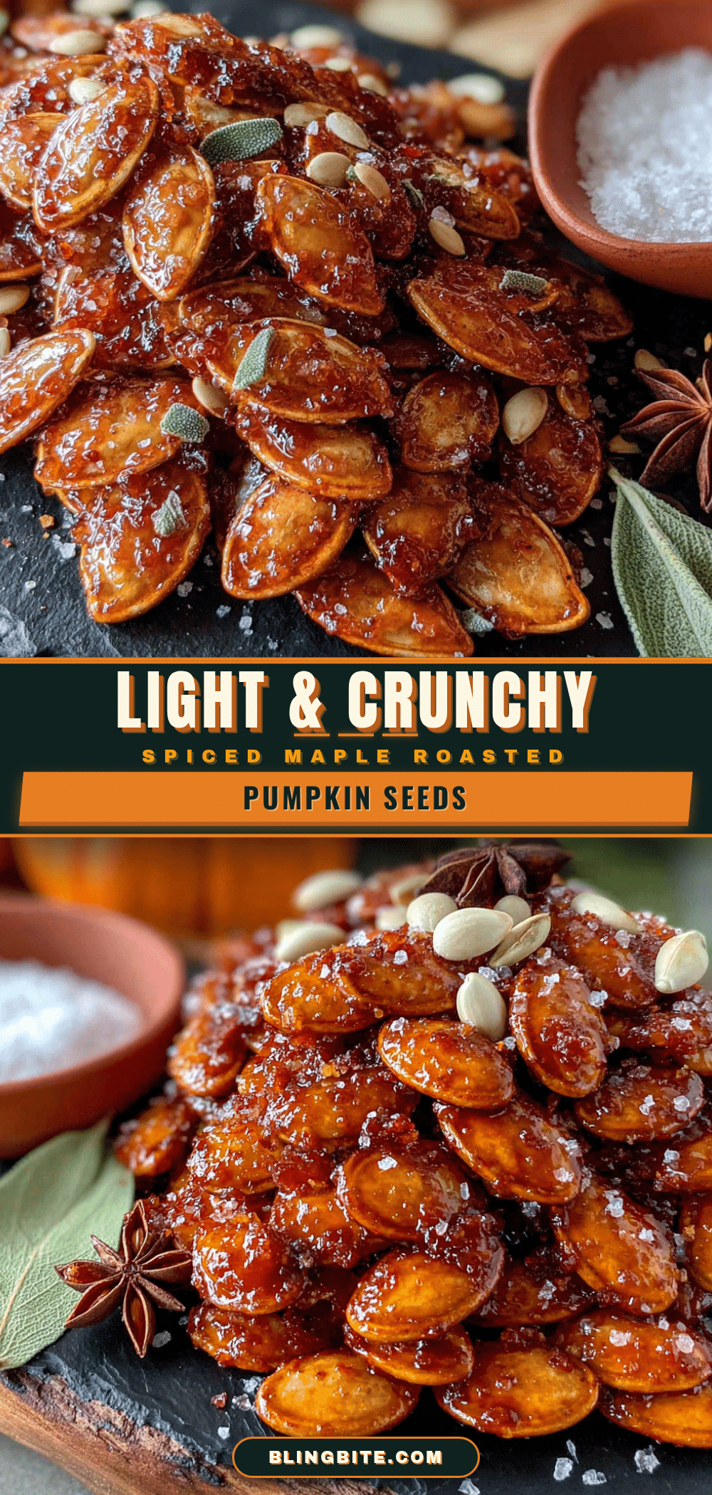 spiced maple roasted pumpkin seeds recipe