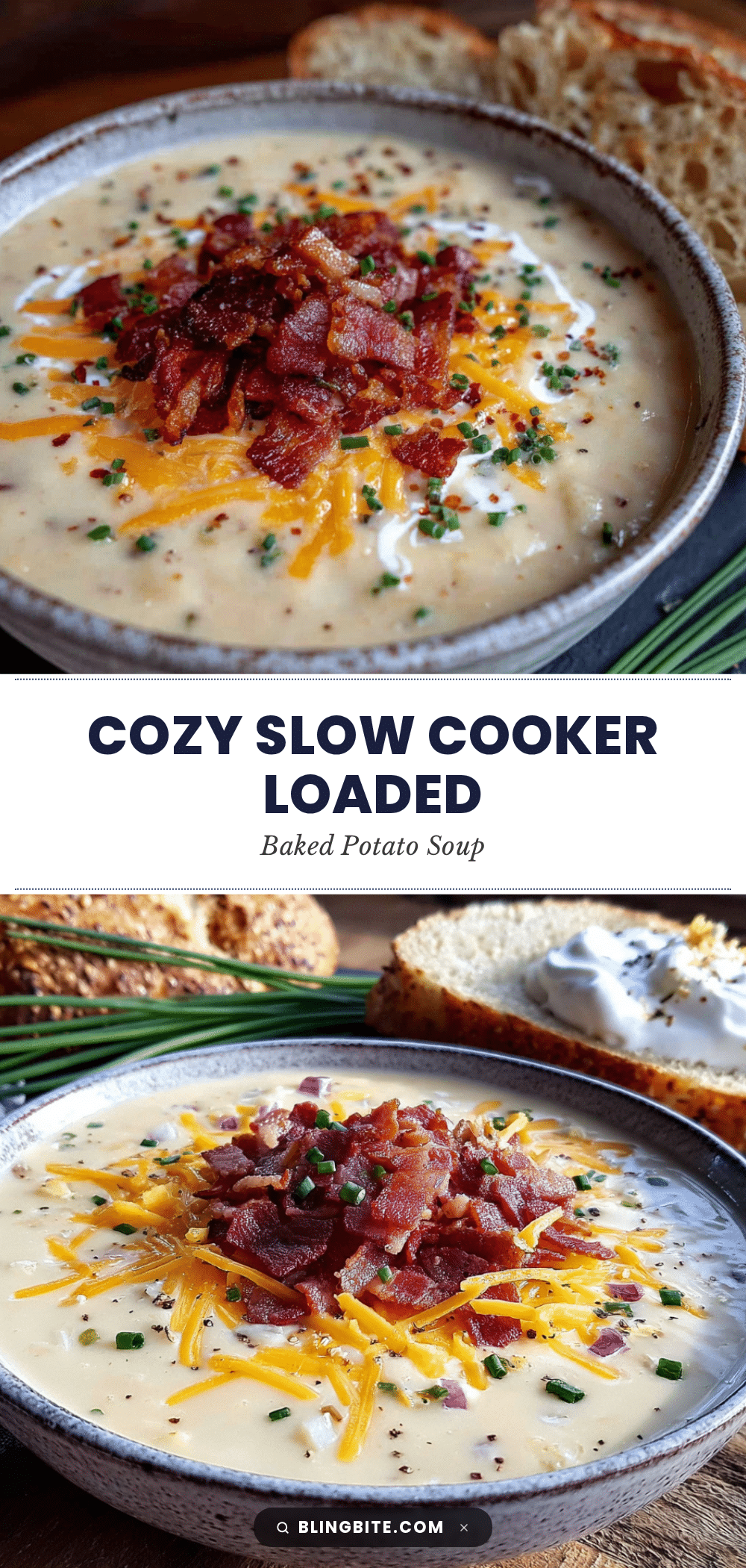 cozy slow cooker loaded baked potato soup recipe