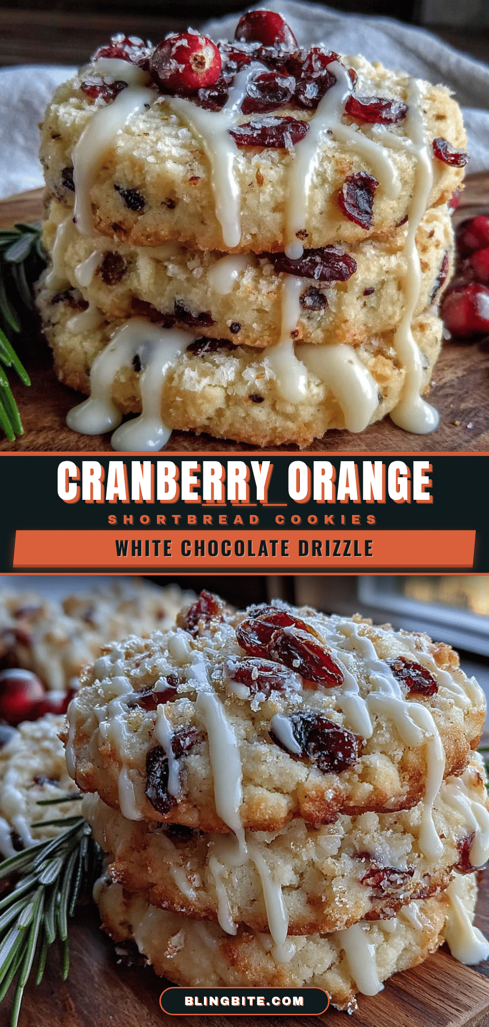 cranberry orange shortbread cookies recipe