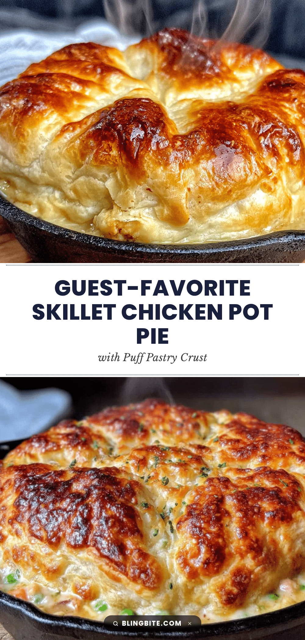 skillet chicken pot pie with puff pastry crust recipe