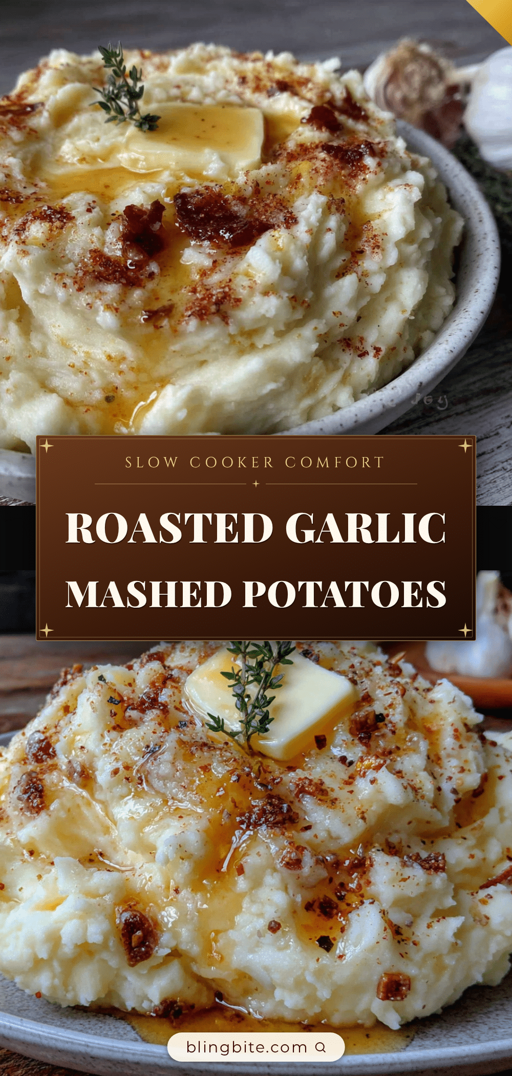 slow cooker roasted garlic mashed potatoes recipe